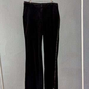 Women's XL Laundry by Shelli Segal Wide Leg Velvet Tuxedo Trousers